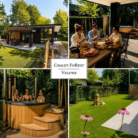 Chalet Forest Veluwe With Private Hottub & Incl Wood! Putten
